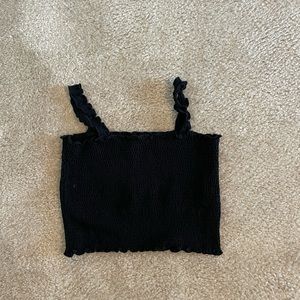 Stradivarius Black Cropped Tank